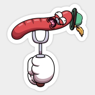 Oktoberfest Sausage On Vork Sticker